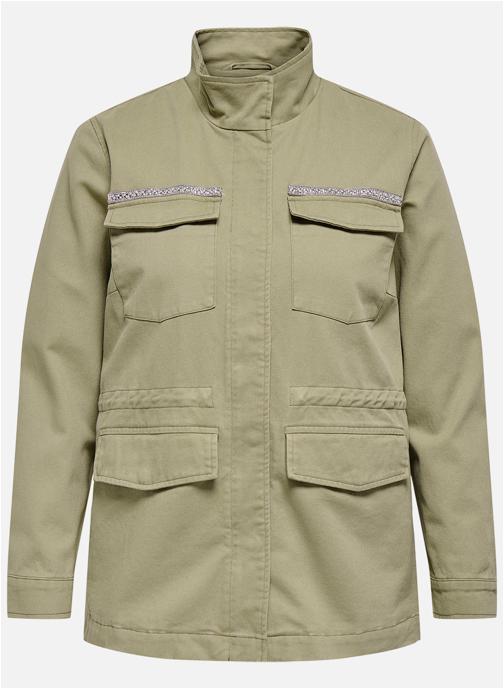 ONLY CARMAKOMA Blousons Blouson coton droit - 15366130 femme vert