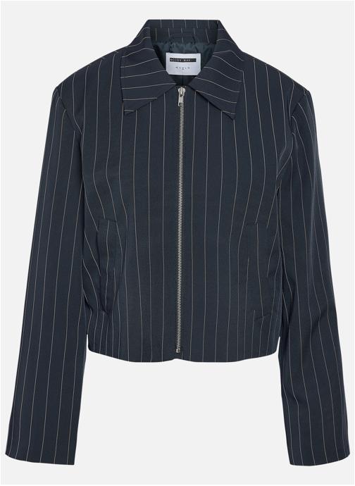 Noisy May Blousons Blouson à rayures droit - 27036344 femme bleu