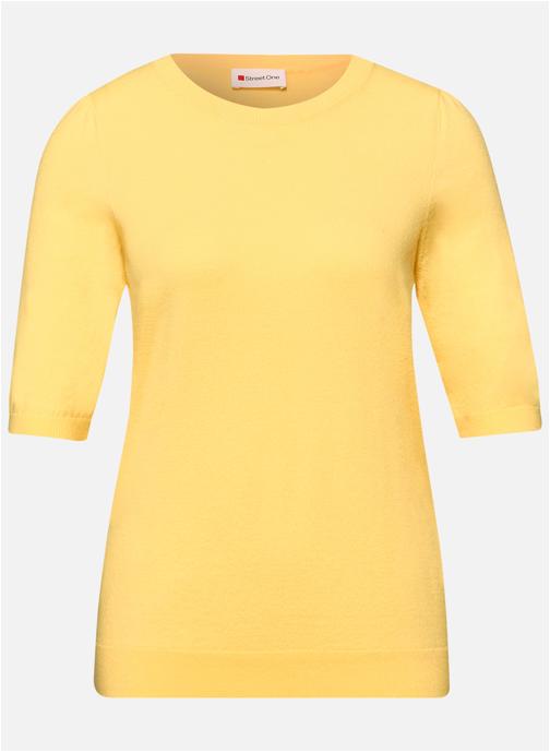 Street One Pulls Pull col rond ajusté - 303768 femme jaune