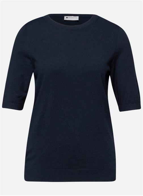 Street One Pulls Pull col rond ajusté - 303768 femme bleu