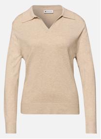 Pulls Polo ajusté - 303769 femme beige