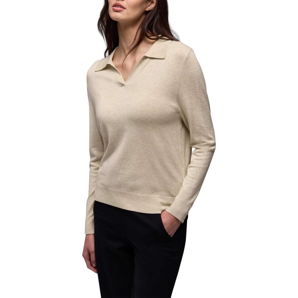 Pulls Polo ajusté - 303769 femme beige Street One Pulls Polo ajusté - 303769 femme beige Beige