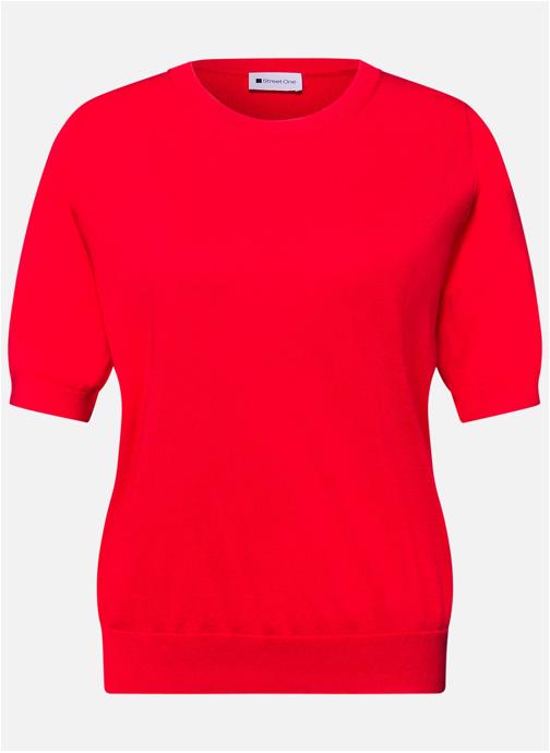 Street One Pulls Pull col rond droit - 303818 femme rouge