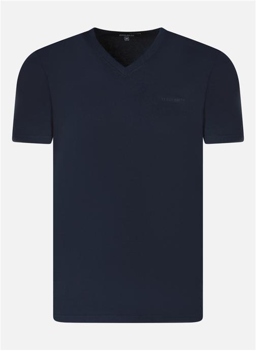 Teddy Smith Tee-shirts T-shirt coton col v droit - 11016800D homme bleu
