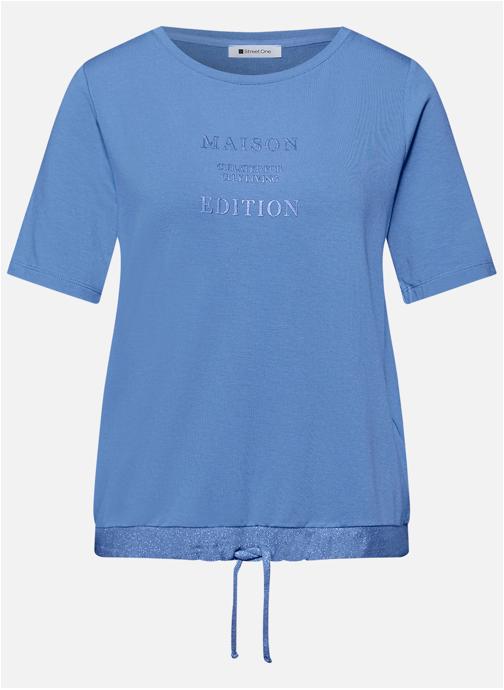 Street One Tee-shirts T-shirt col rond droit - 324654 femme bleu
