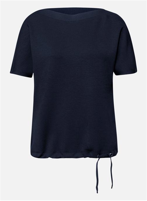 Street One Tee-shirts Top droit - 324783 femme bleu