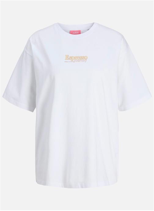 JJXX Tee-shirts T-shirt coton à motifs droit femme blanc