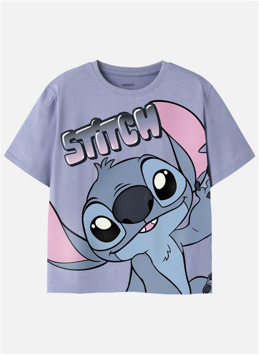Name it Tee-shirts T-shirt coton biologique col rond droit - 13254169 fille violet