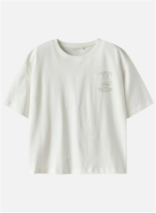 Name it Tee-shirts T-shirt coton biologique col rond droit - 13252720 garçon blanc