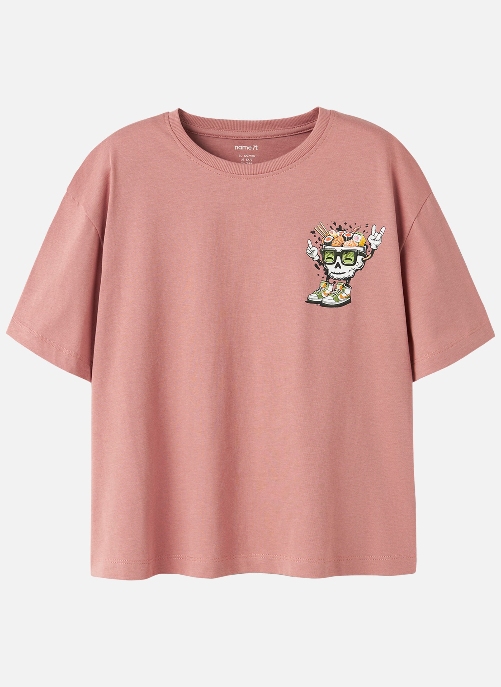 Tee-shirts T-shirt coton col rond droit - 13252527 garçon rose Name it Tee-shirts T-shirt coton col rond droit - 13252527 garçon rose Rose