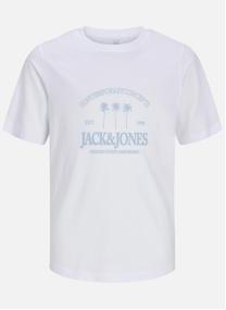 Tee-shirts T-shirt coton biologique col rond droit - 12298349 garçon blanc Jack & Jones Tee-shirts T-shirt coton biologique col rond droit - 12298349 garçon blanc Blanc