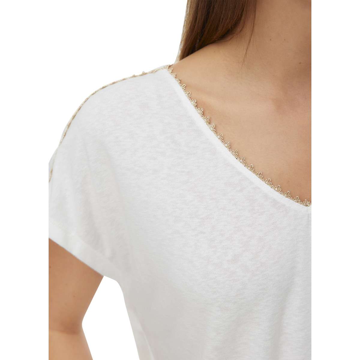 Tee-shirts T-shirt - 10342229 femme blanc Vero Moda Tee-shirts T-shirt - 10342229 femme blanc Blanc