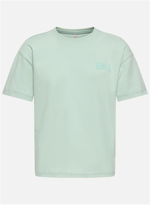 ONLY Tee-shirts T-shirt coton biologique col rond droit - 15347335 fille vert