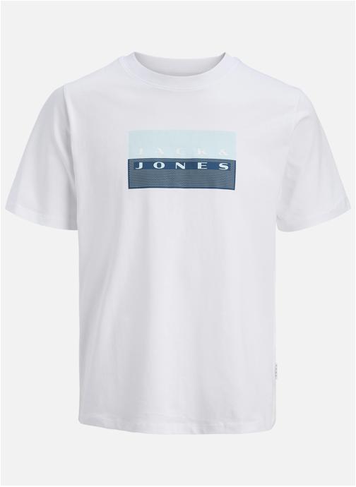 Jack & Jones Plus Tee-shirts T-shirt coton col rond droit - 12297140 homme blanc
