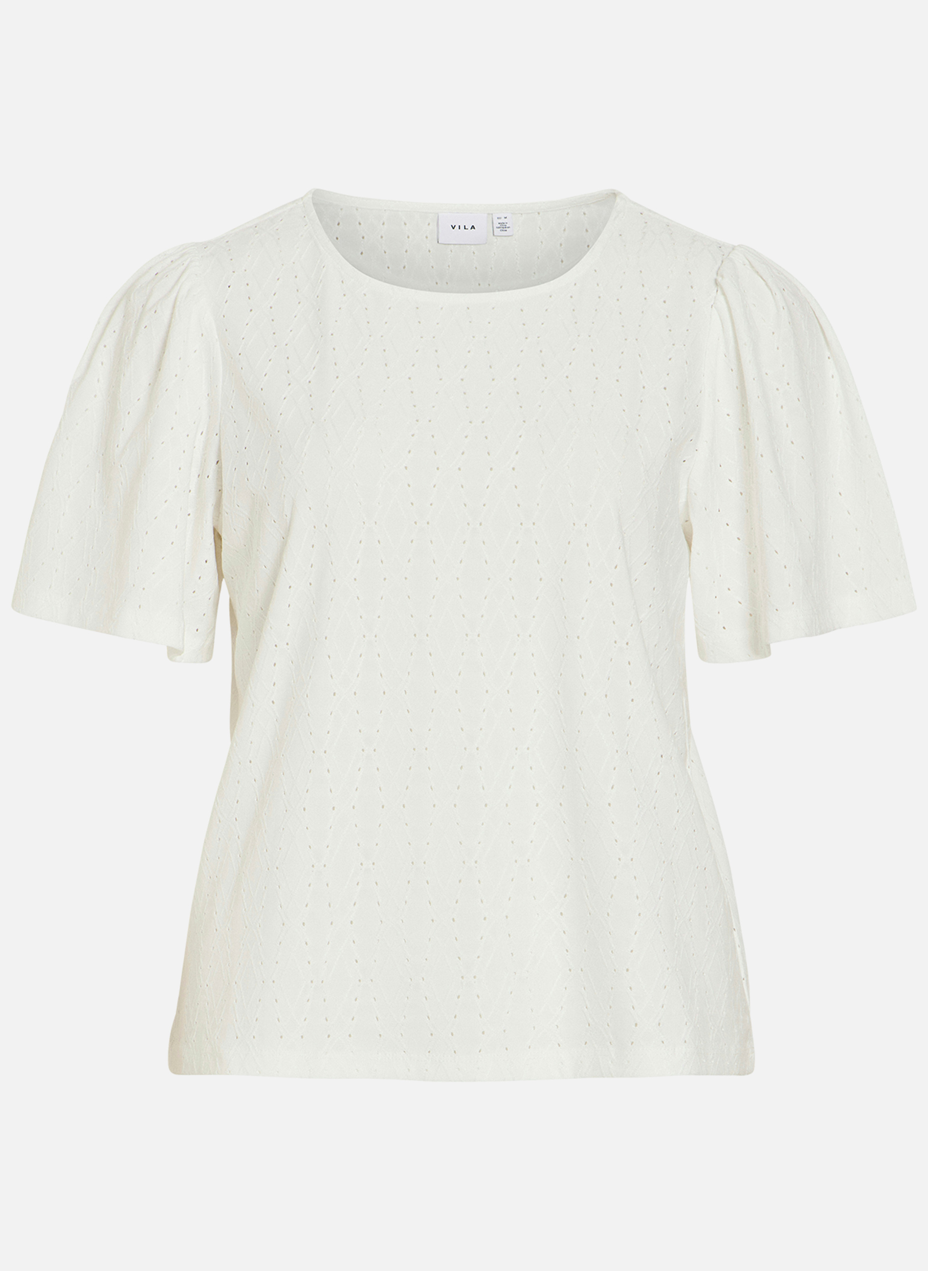 Tee-shirts T-shirt géométrique droit - 14111807 femme blanc Vila Tee-shirts T-shirt géométrique droit - 14111807 femme blanc Blanc