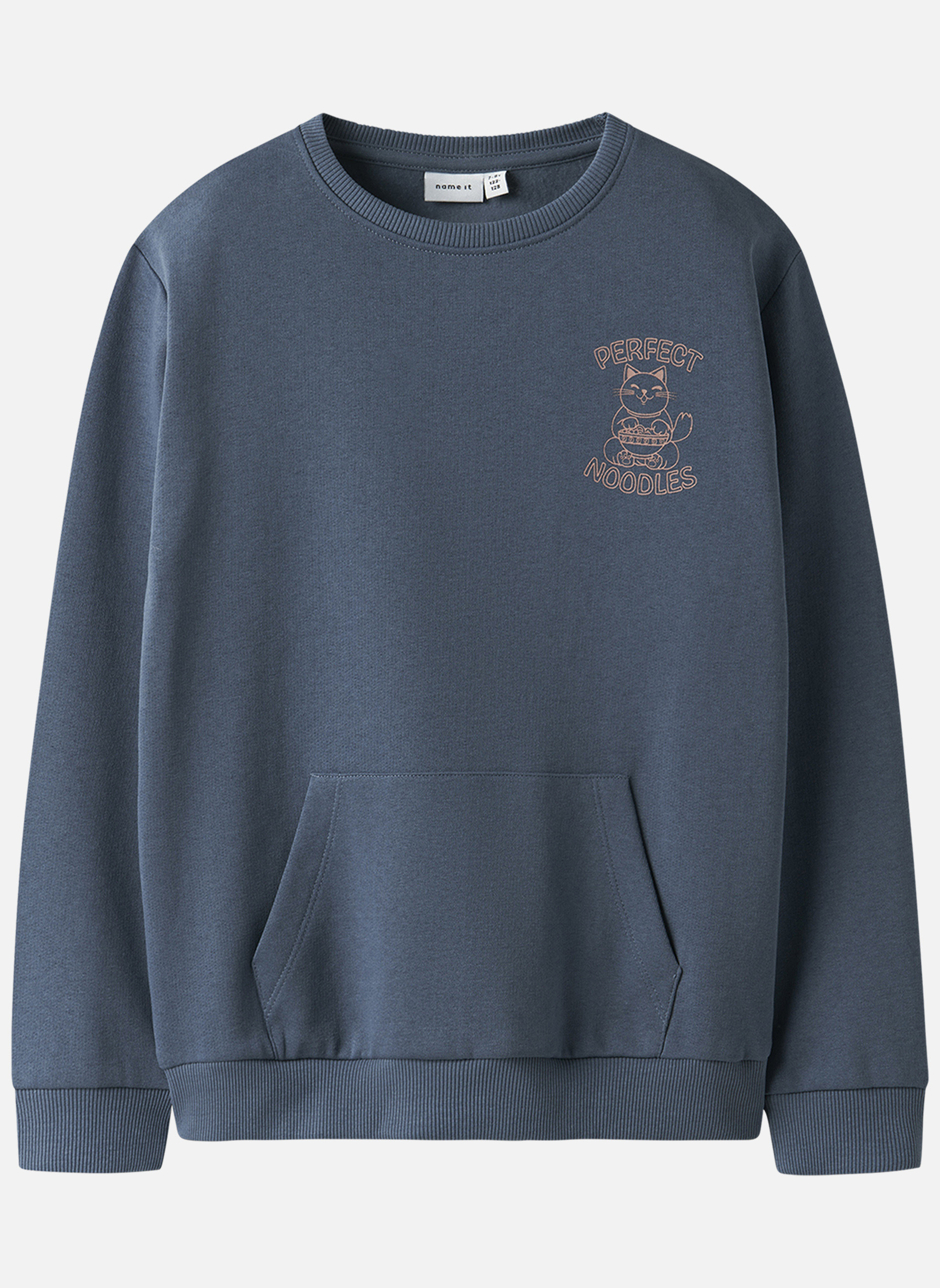 Sweats à capuche Sweat coton col rond droit - 13252721 garçon bleu Name it Sweats à capuche Sweat coton col rond droit - 13252721 garçon bleu Bleu