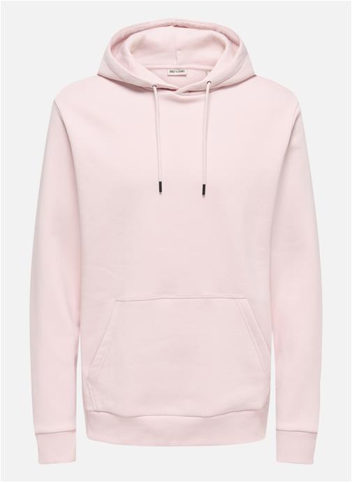 Only & Sons Sweats à capuche Sweat coton mélangé à capuche droit ONSCERES HOODIE SWEAT NOOS - 22018685 homme rose