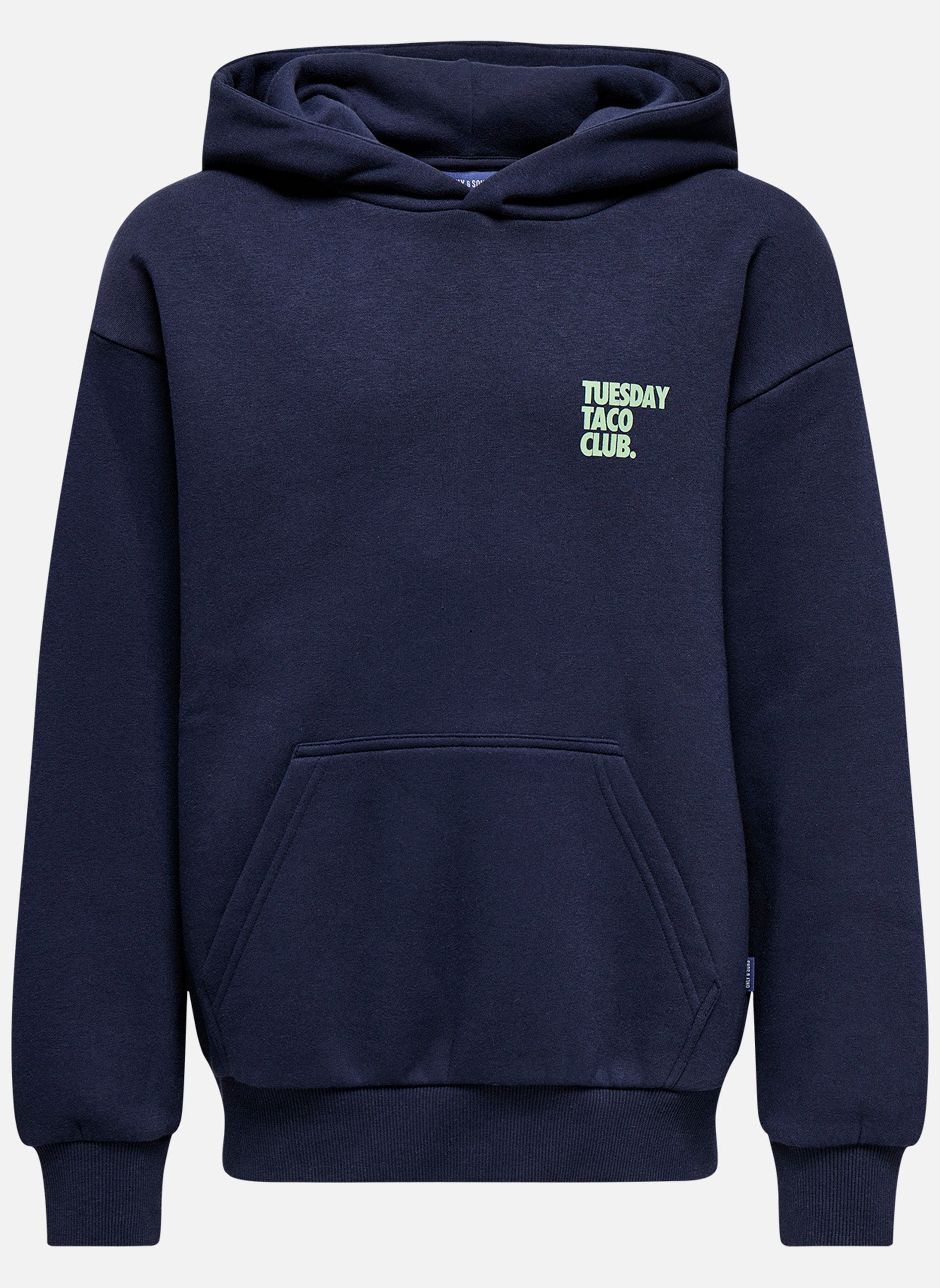 Sweats à capuche Sweat coton mélangé à capuche droit - 22037739 garçon bleu Only & Sons Sweats à capuche Sweat coton mélangé à capuche droit - 22037739 garçon bleu Bleu