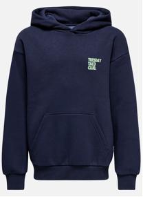 Sweats à capuche Sweat coton mélangé à capuche droit - 22037739 garçon bleu