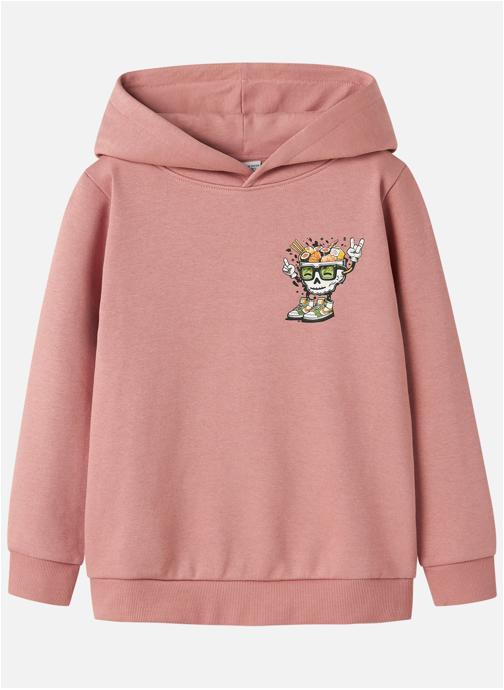 Name it Sweats à capuche Sweat coton mélangé à capuche droit - 13252719 garçon rose