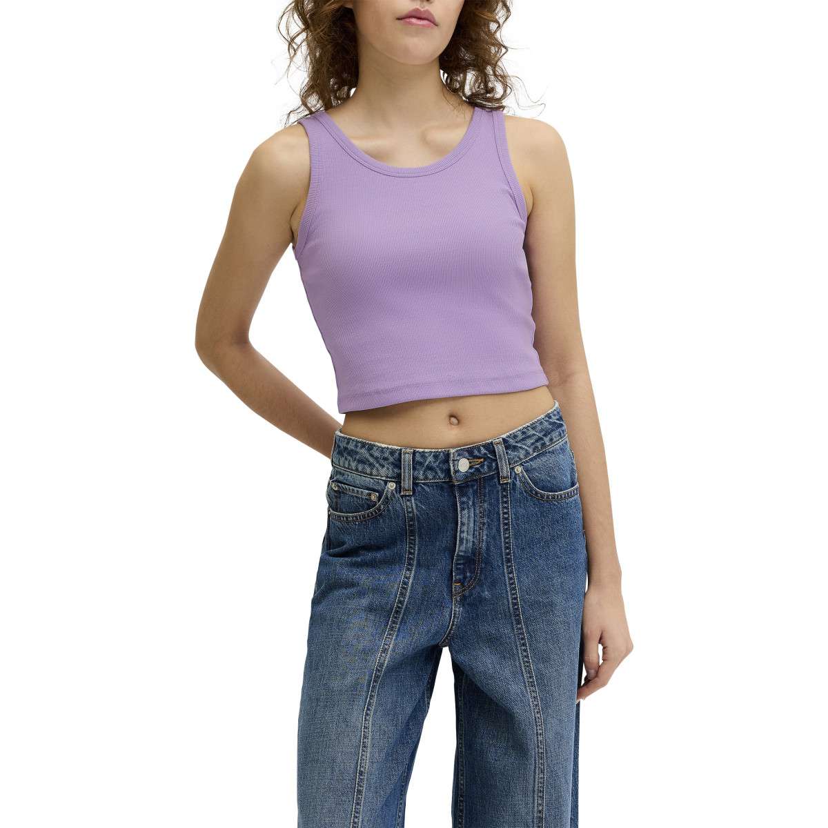 Débardeurs Débardeur coton biologique femme violet JJXX Débardeurs Débardeur coton biologique femme violet Violet