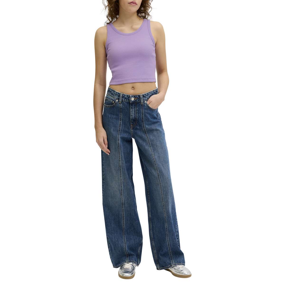 Débardeurs Débardeur coton biologique femme violet JJXX Débardeurs Débardeur coton biologique femme violet Violet