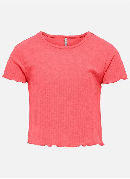 ONLY Tee-shirts T-shirt col rond ajusté - 15225338 fille rouge