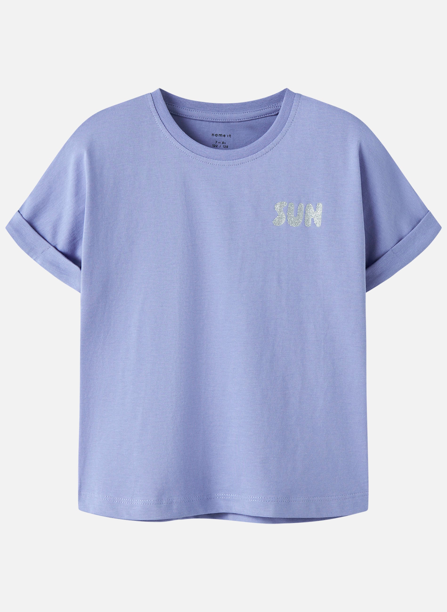 Tee-shirts T-shirt coton biologique col rond droit - 13253523 fille violet Name it Tee-shirts T-shirt coton biologique col rond droit - 13253523 fille violet Violet