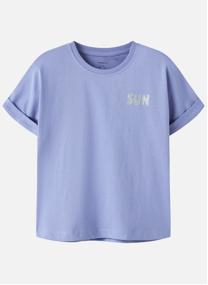 Tee-shirts T-shirt coton biologique col rond droit - 13253523 fille violet