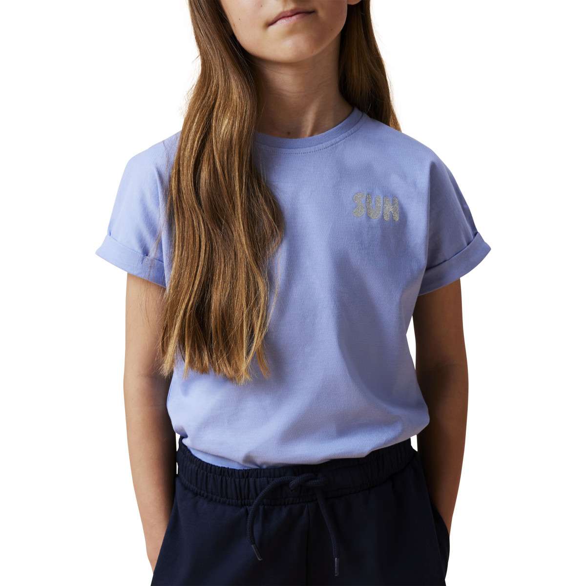 Tee-shirts T-shirt coton biologique col rond droit - 13253523 fille violet Name it Tee-shirts T-shirt coton biologique col rond droit - 13253523 fille violet Violet