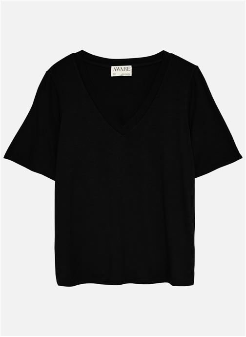 Vero Moda Tee-shirts T-shirt col v ajusté - 10328539 femme noir