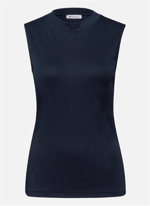 Street One Tee-shirts Top droit - 324615 femme bleu