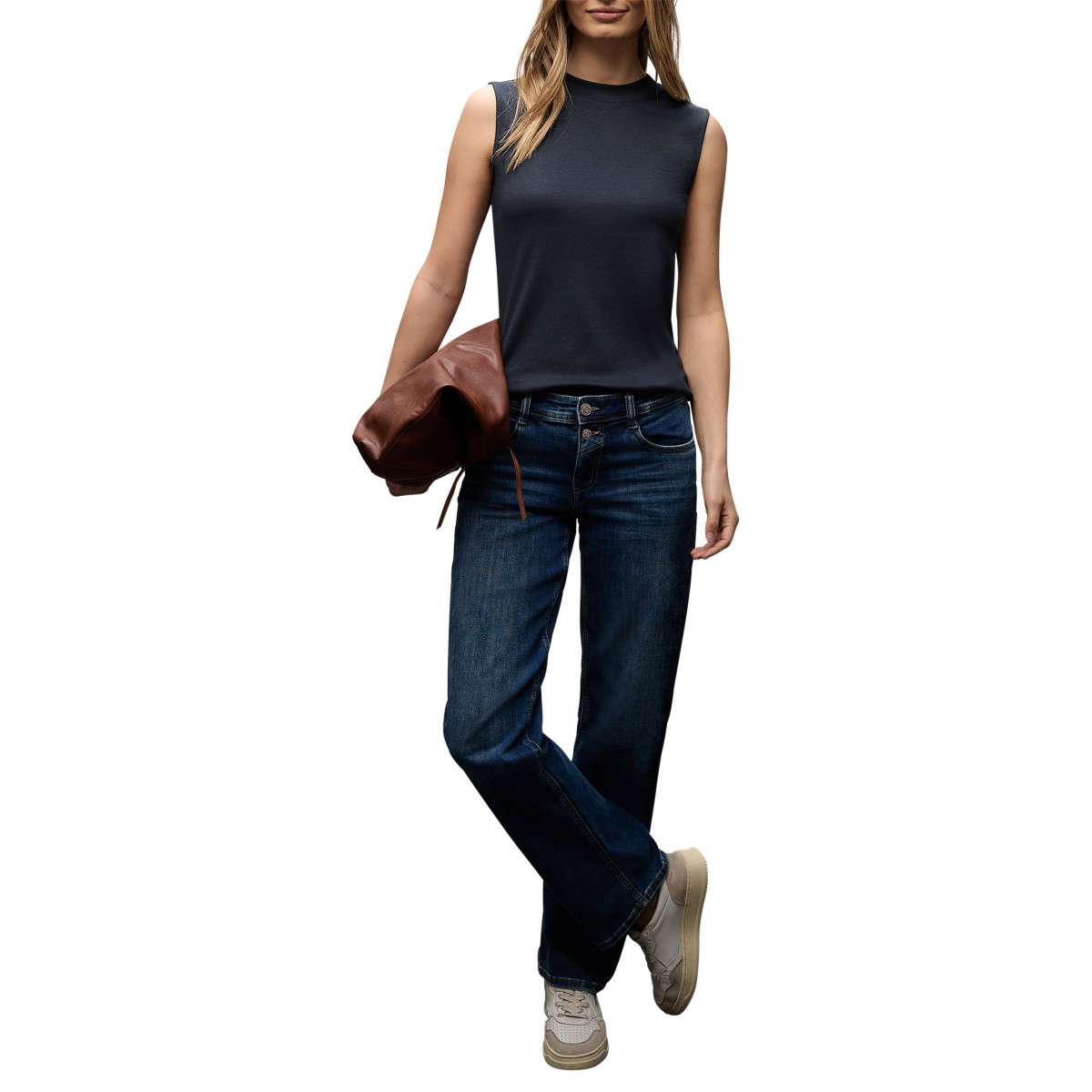 Tee-shirts Top droit - 324615 femme bleu Street One Tee-shirts Top droit - 324615 femme bleu Bleu