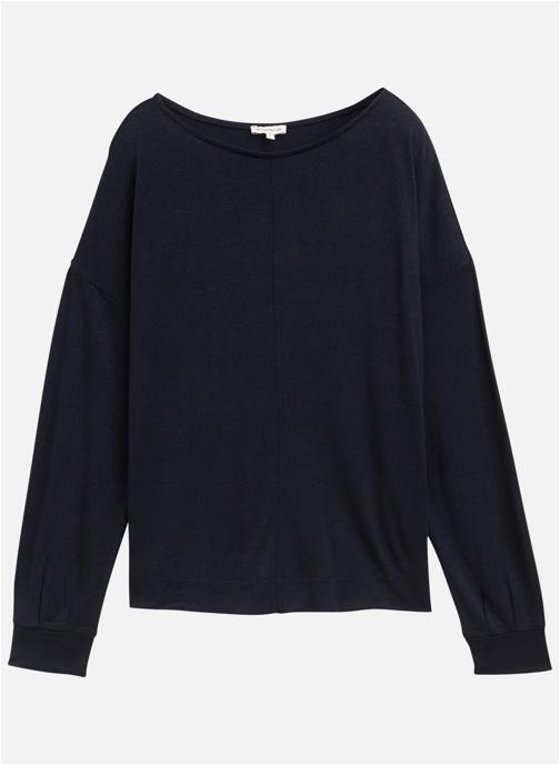 Tom Tailor Tee-shirts Pull col rond ajusté - 1049179 femme bleu
