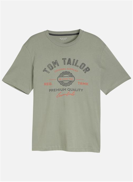 Tom Tailor Tee-shirts T-shirt coton col rond droit - 1037735 homme vert