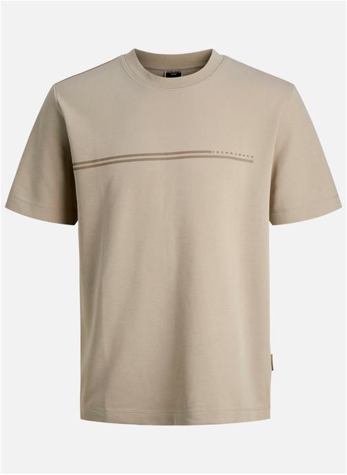 Jack & Jones Plus Tee-shirts T-shirt col rond droit - 12297257 homme beige