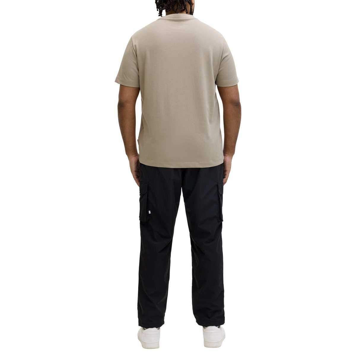 Tee-shirts T-shirt col rond droit - 12297257 homme beige Jack & Jones Plus Tee-shirts T-shirt col rond droit - 12297257 homme beige Beige