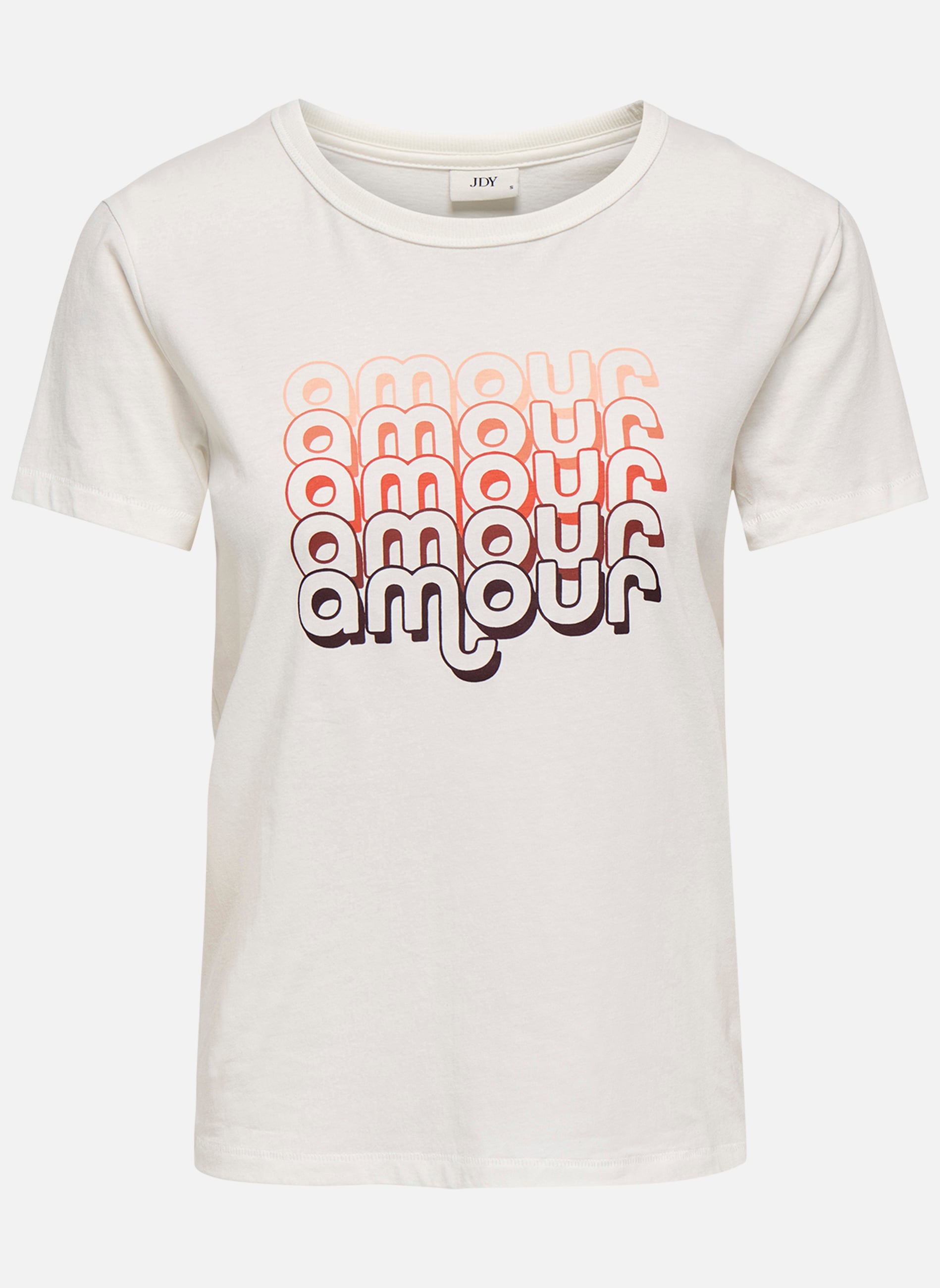 Tee-shirts T-shirt coton droit - 15311702 femme blanc JDY Tee-shirts T-shirt coton droit - 15311702 femme blanc Blanc