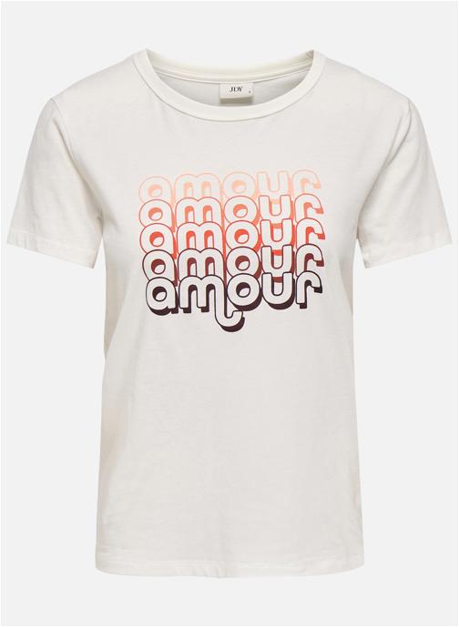 JDY Tee-shirts T-shirt coton droit - 15311702 femme blanc