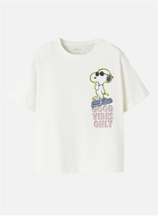 Name it Tee-shirts T-shirt col rond droit - 13252116 fille blanc