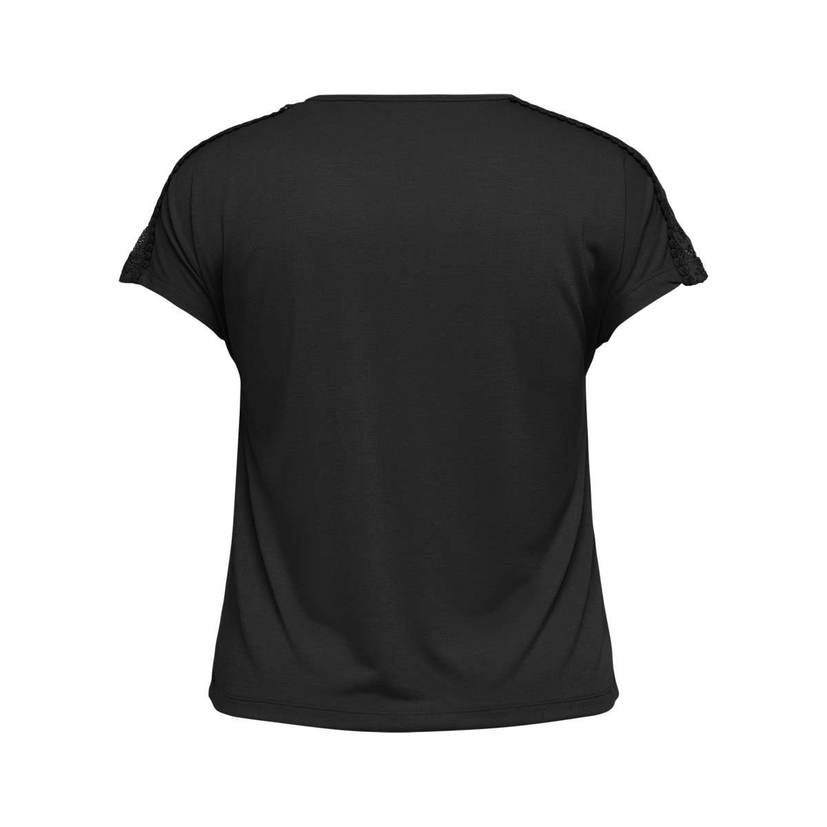 Tee-shirts T-shirt col v ajusté - 15369552 femme noir ONLY CARMAKOMA Tee-shirts T-shirt col v ajusté - 15369552 femme noir Noir