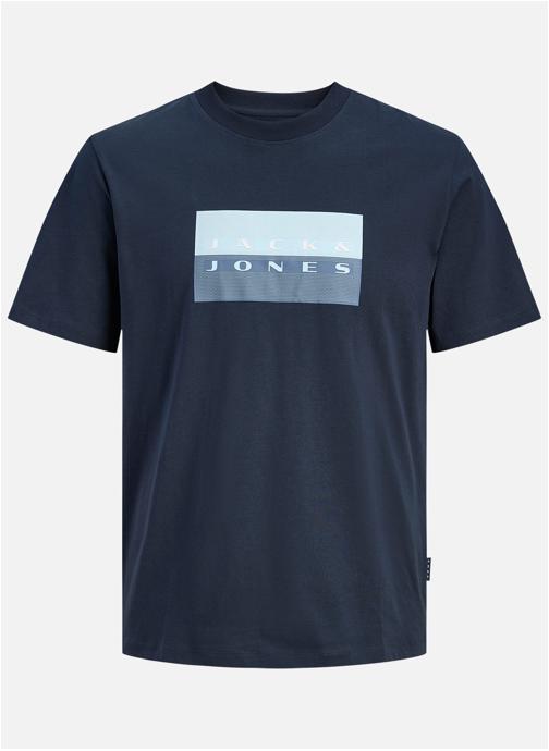 Jack & Jones Plus Tee-shirts T-shirt coton col rond droit - 12297140 homme bleu