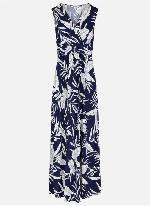 Morgan Robes Robe longue floral cintrée - 261-Rfleri femme bleu