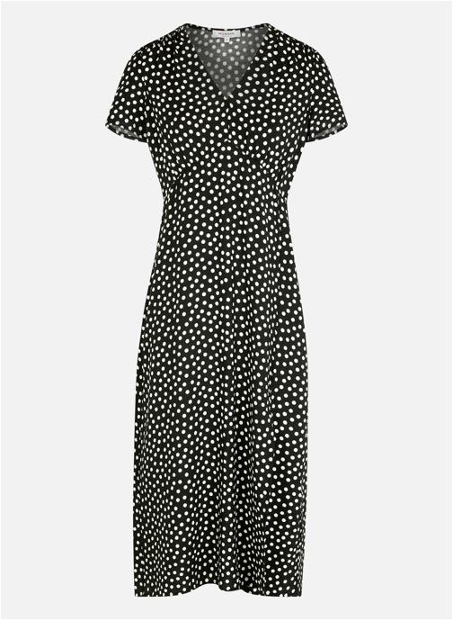 Morgan Robes Robe longue à pois droite - 261-Rois femme noir