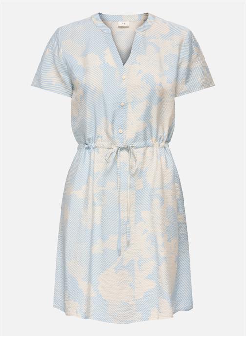 JDY Robes Robe courte floral ajustée - 15371204 femme bleu