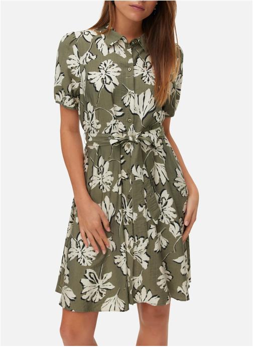 Vero Moda Robes Robe courte à motifs droite - 10341976 femme vert