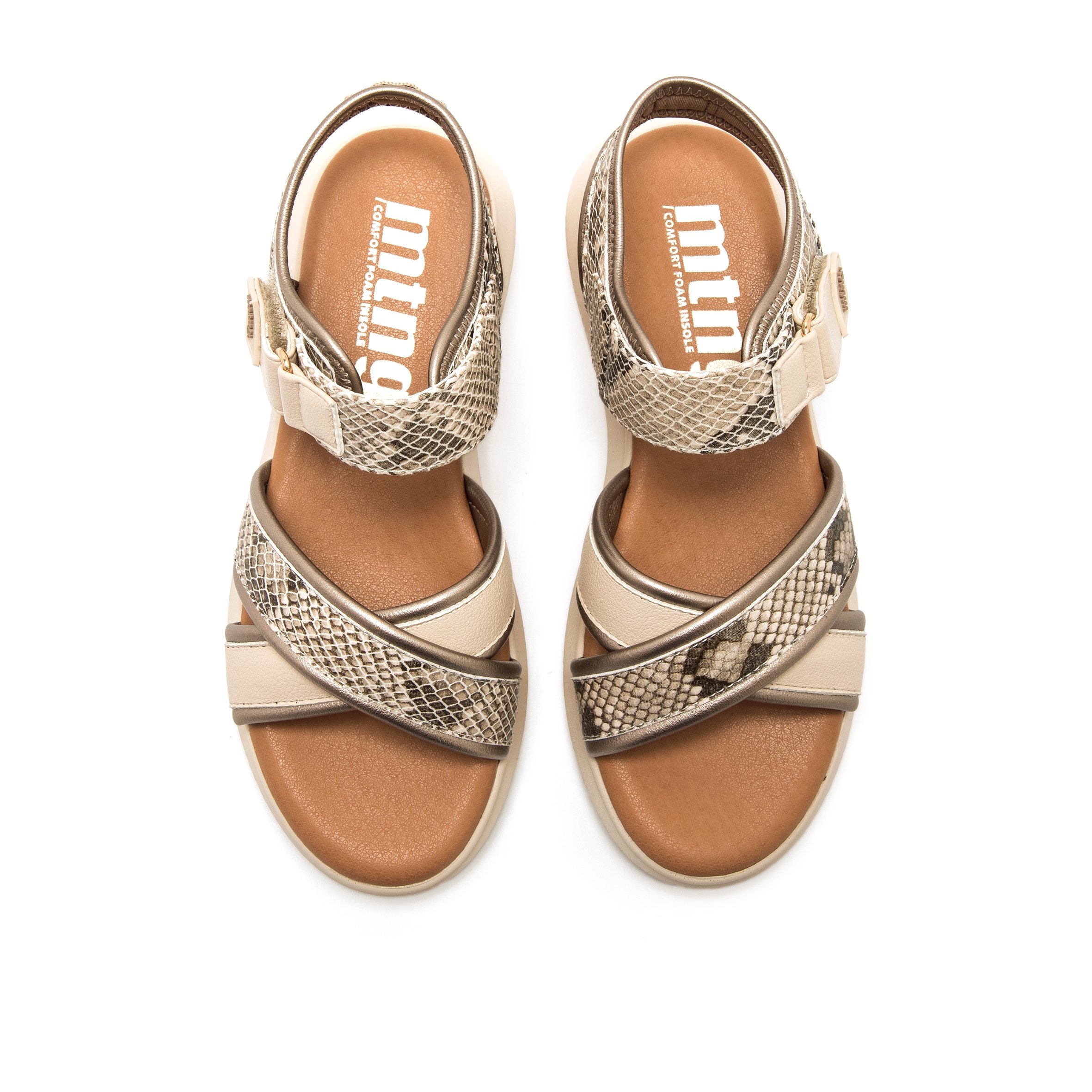 Sandales Sandales compensées Femme MTNG COTTON noir femme beige MTNG Sandales Sandales compensées Femme MTNG COTTON noir femme beige Beige