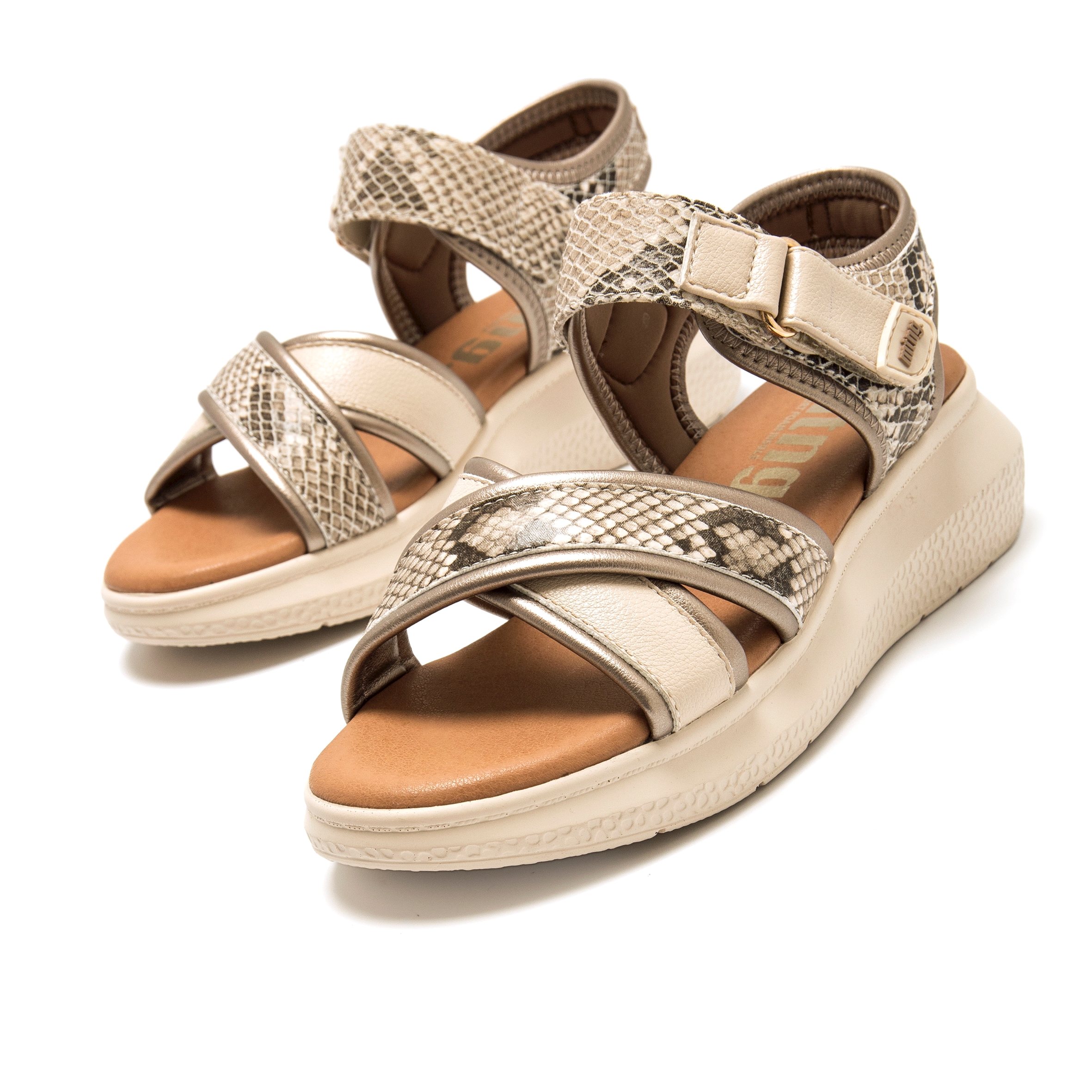 Sandales Sandales compensées Femme MTNG COTTON noir femme beige MTNG Sandales Sandales compensées Femme MTNG COTTON noir femme beige Beige