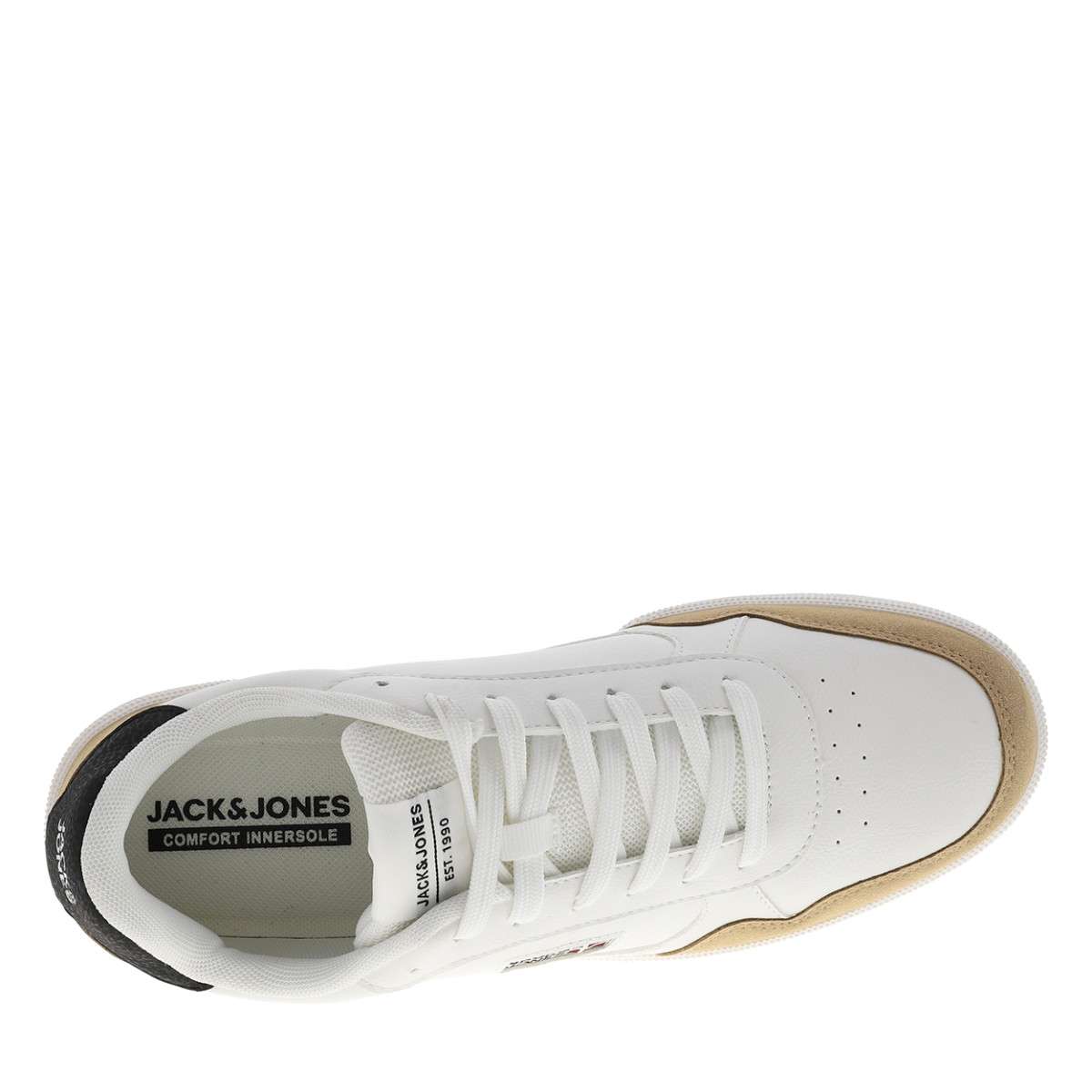 Baskets basses Baskets BOUNCE talon plat homme blanc Jack & Jones Baskets basses Baskets BOUNCE talon plat homme blanc Blanc