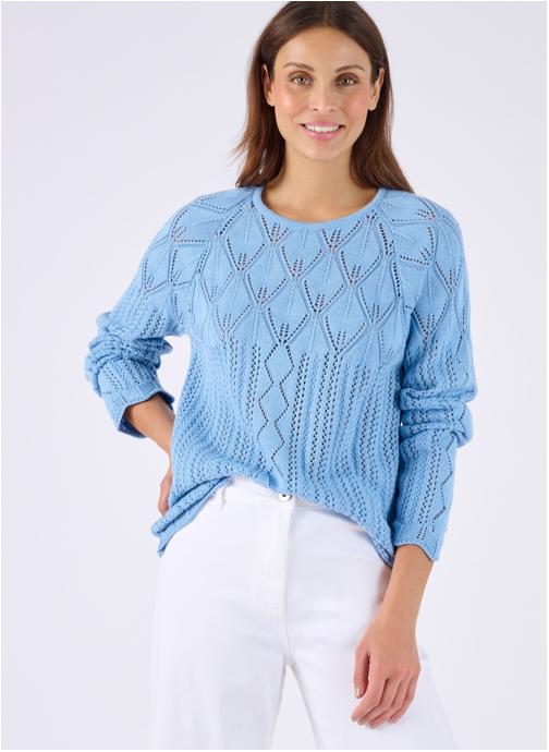 Damart Pulls 82043 femme bleu